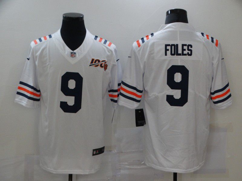 Men Chicago Bears #9 Foles White Nike Vapor Untouchable Limited 2020 NFL Nike Jerseys